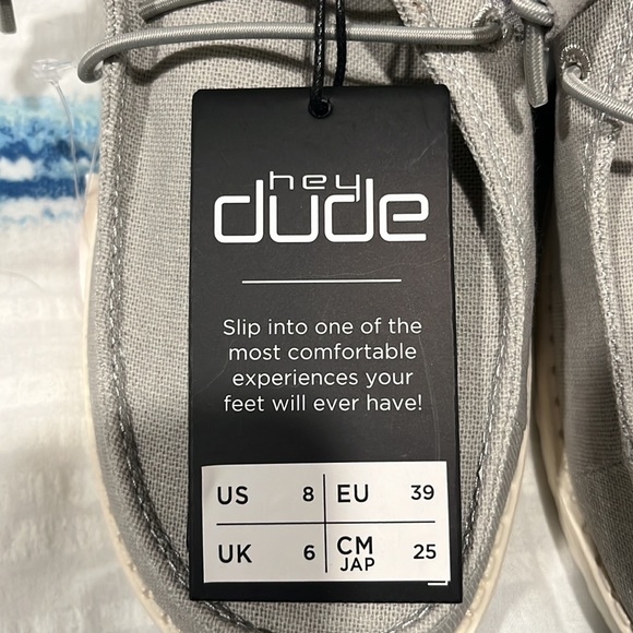 Hey Dude Wendy Chanbray Light Grey, two size 9, one size 8 - Picture 3 of 4